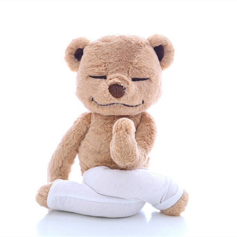 Babylane 40CM Creative Yoga Bear Plush Toy | Soft Stuffed Doll for Kids & Gifts