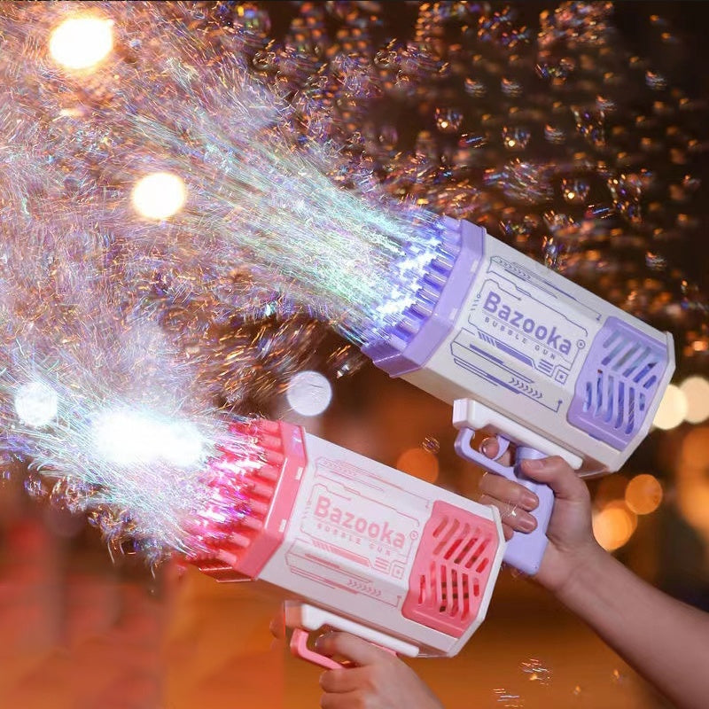 Baby Lane Rocket Bubble Gun: Fun 69 Holes Blower Toy for Kids