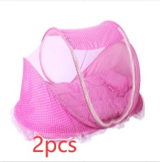 Baby Lane Portable Baby Bed Net with Pillow: Foldable 2-Piece Set!