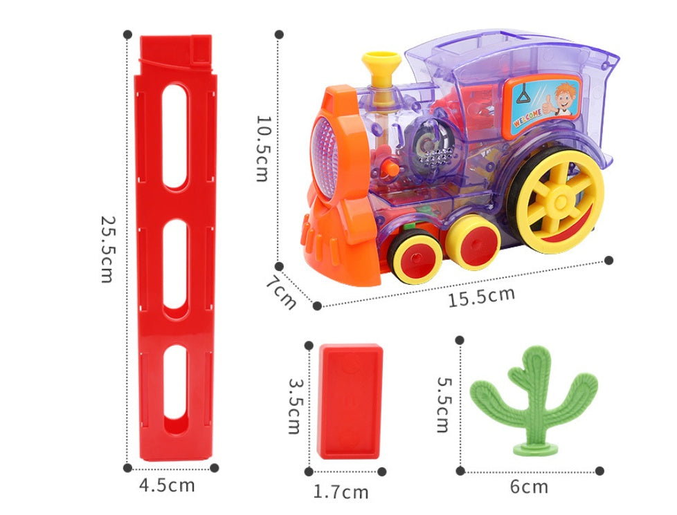 Baby Lane Electric Building Blocks Train Toy: Domino Puzzle Playset