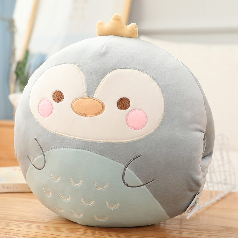 Babylane Cute 35CM Cartoon Pillow | Dinosaur, Pig, Bear & Penguin Hands Warm Pillow