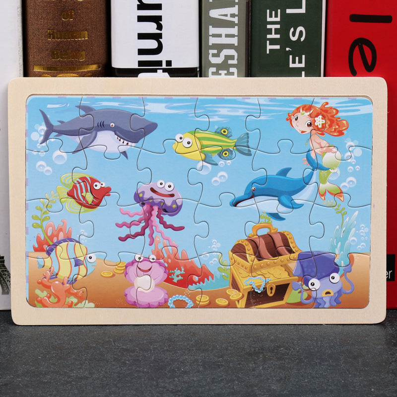 Baby Lane 80 PCS Wooden Animal Puzzle: Engaging Educational Toys for Kids