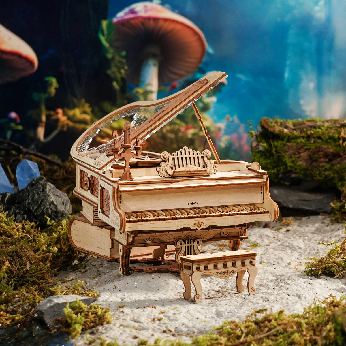 Baby Lane 3D Mechanical Music Box: Robotime Wooden Puzzle Magic Piano Gift