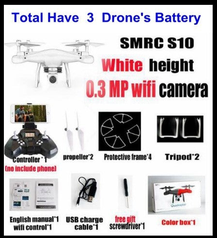 Baby Lane S10 FPV Quadcopter – WiFi 2MP Camera Racing Drone Kit