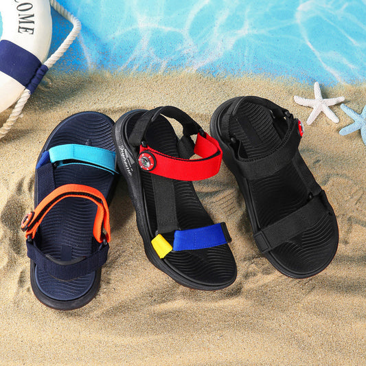 Babylane Kids Beach Sandals: Candy Color Webbing for a Splash of Summer Style