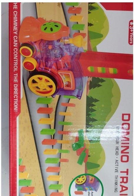 Baby Lane Electric Building Blocks Train Toy: Domino Puzzle Playset