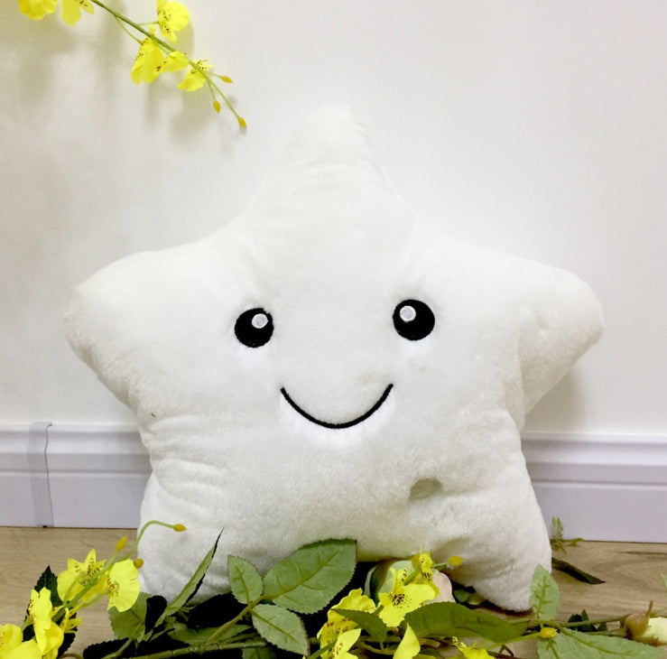 Babylane Colorful Star Pillow | 34CM LED Light Plush Cushion for Kids' Gifts