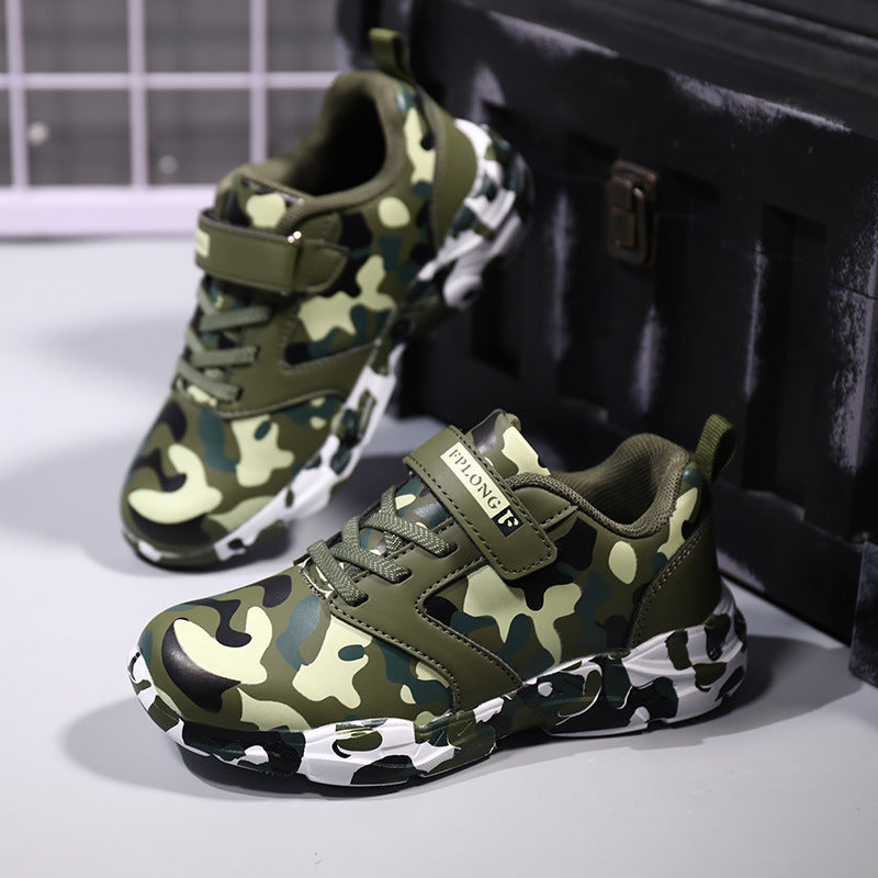 Babylane Kids' Camo Sports Shoes: Soft Bottom Design for Active Play