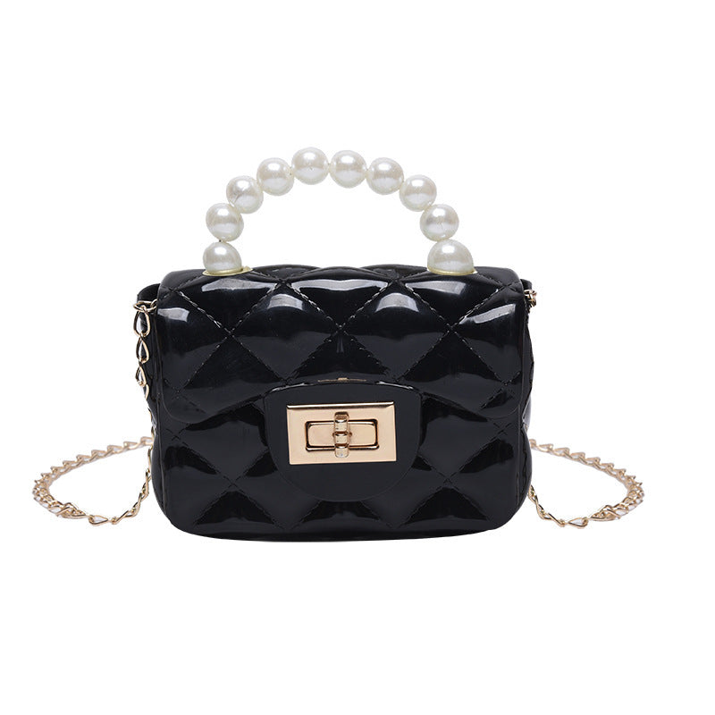 Baby Lane Stylish One-Shoulder Chain Bag – Pearl Hand Design for Children!