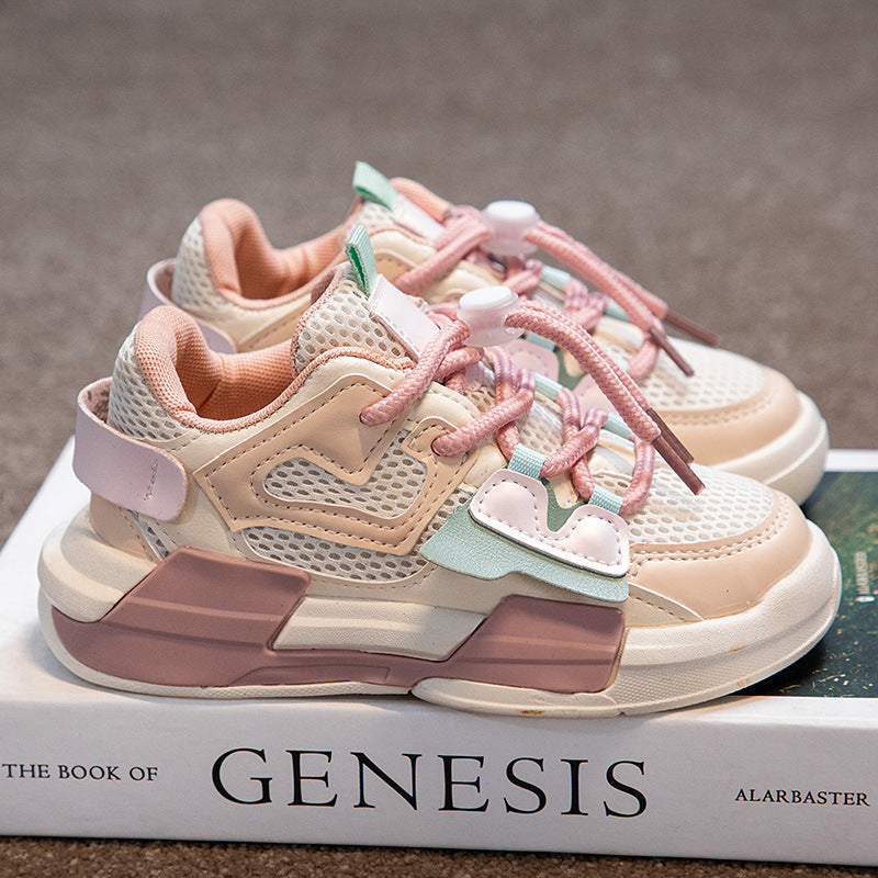Baby Lane: Stylish Girls' Breathable Mesh Sneakers – Lightweight and Fun