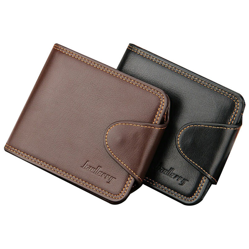 Baby Lane Horizontal Zipper Wallet for Men – Casual Style with Buckle Closure