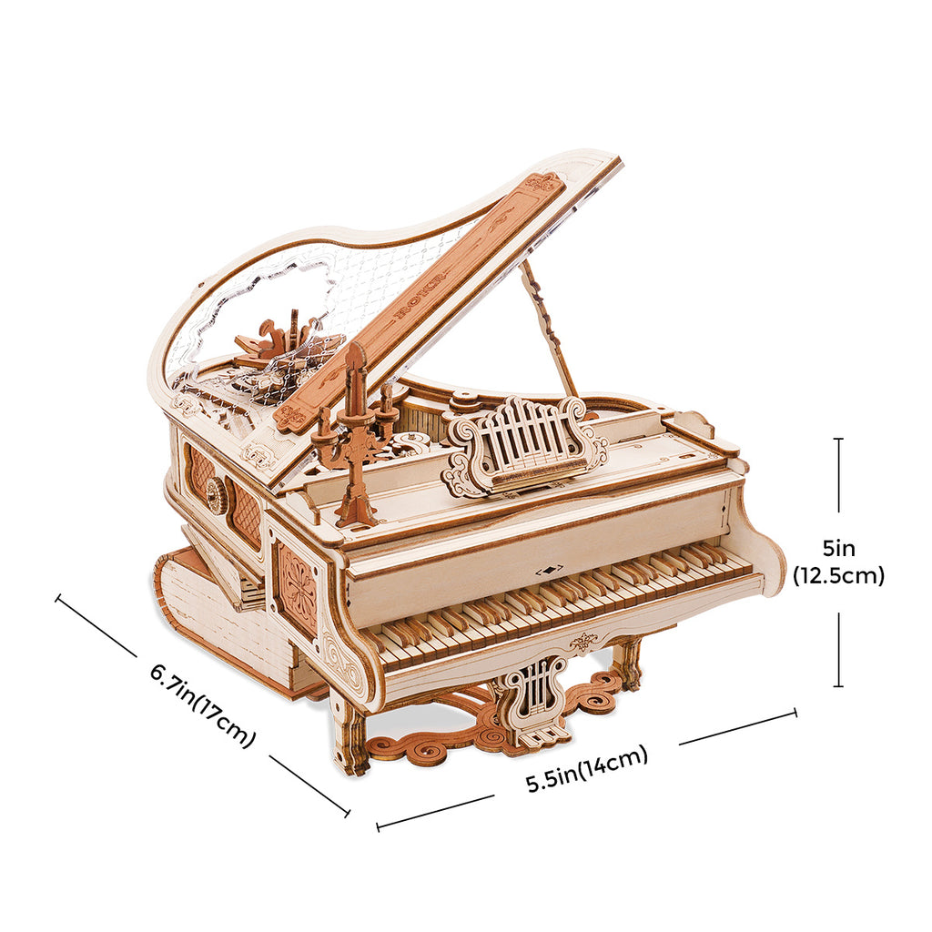 Baby Lane 3D Mechanical Music Box: Robotime Wooden Puzzle Magic Piano Gift