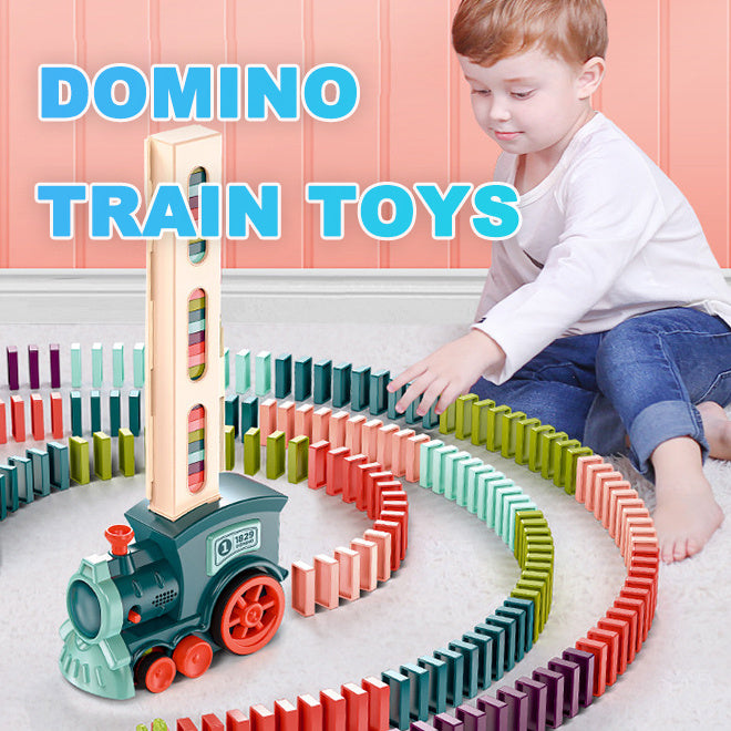 Baby Lane Electric Building Blocks Train Toy: Domino Puzzle Playset