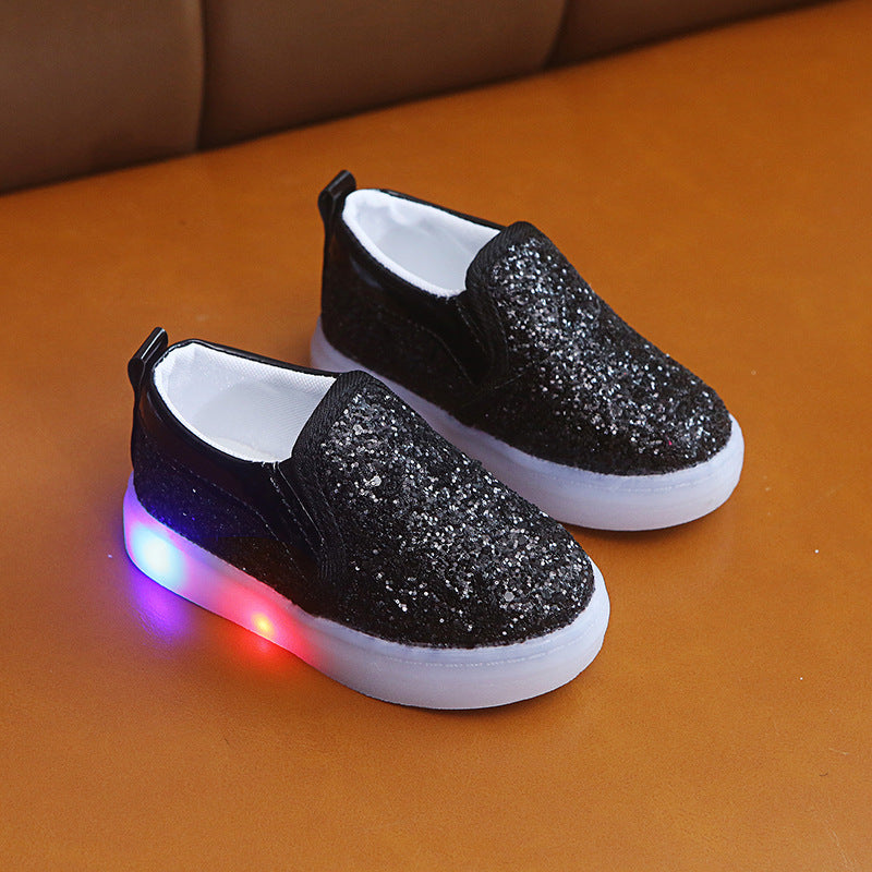 Babylane Girls' Light-Up Sneakers: Sparkling Sequin Fun!