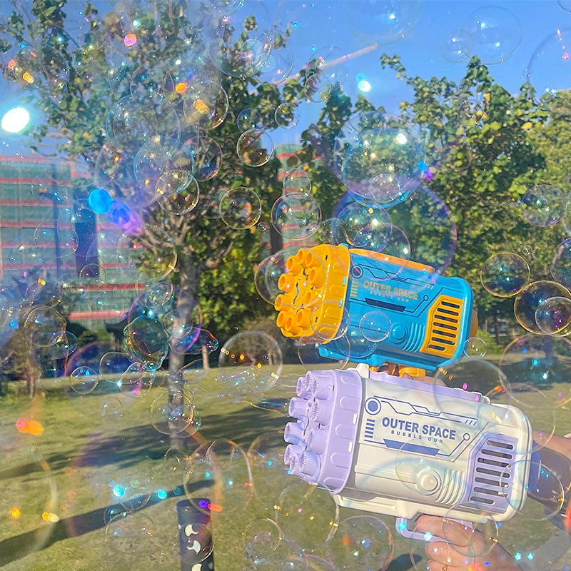 Baby Lane Rocket Bubble Gun: Fun 69 Holes Blower Toy for Kids