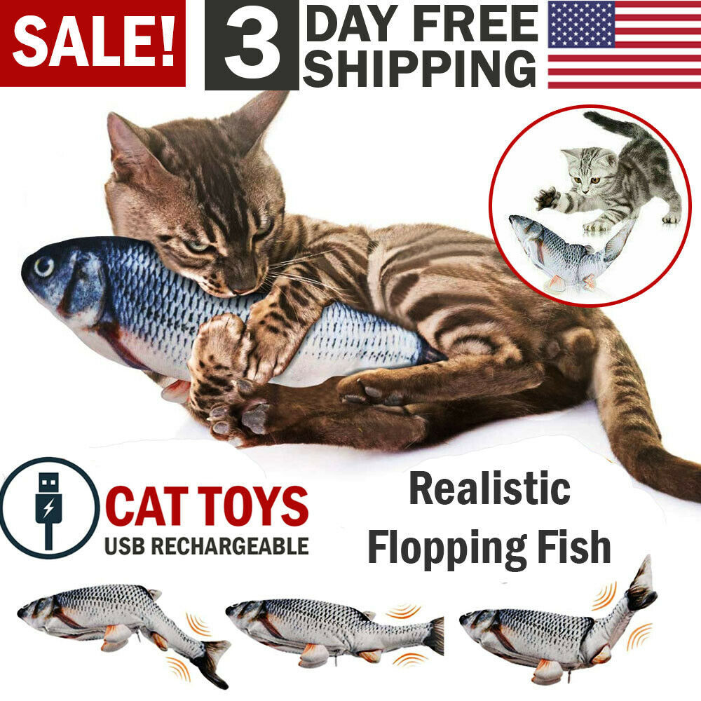 Baby Lane Electric Fish Interactive Toy: Dancing Fun for Cats and Kittens