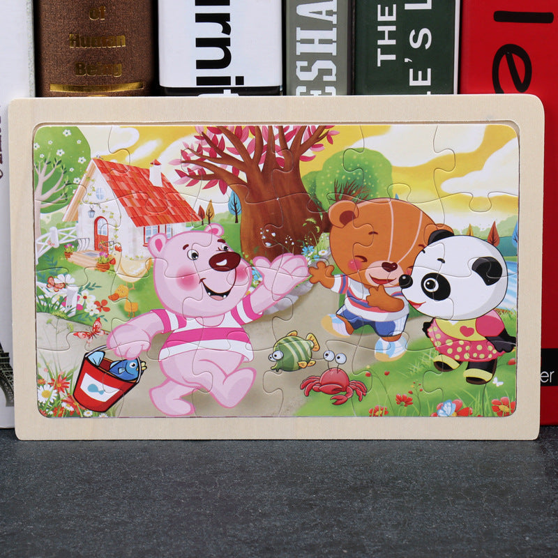 Baby Lane 80 PCS Wooden Animal Puzzle: Engaging Educational Toys for Kids
