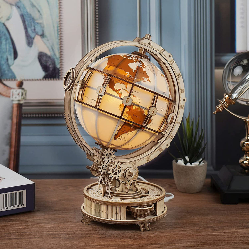 Baby Lane ROKR 180PCS Luminous Globe: Hot Selling 3D Wooden Building Toy