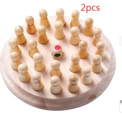 Baby Lane Children's Wooden Memory Chess: Educational Toy for Early Learning