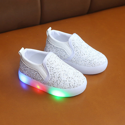 Babylane Girls' Light-Up Sneakers: Sparkling Sequin Fun!