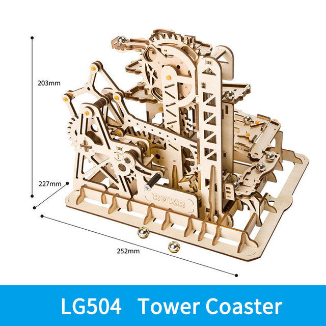 Baby Lane 3D DIY Wooden Roller Coaster: Interactive Puzzle Toy for Kids