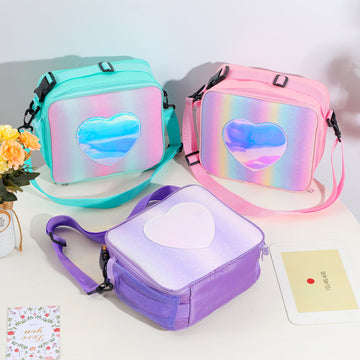 Baby Lane Stylish Laser Color Bento Bag – Insulated for Freshness!