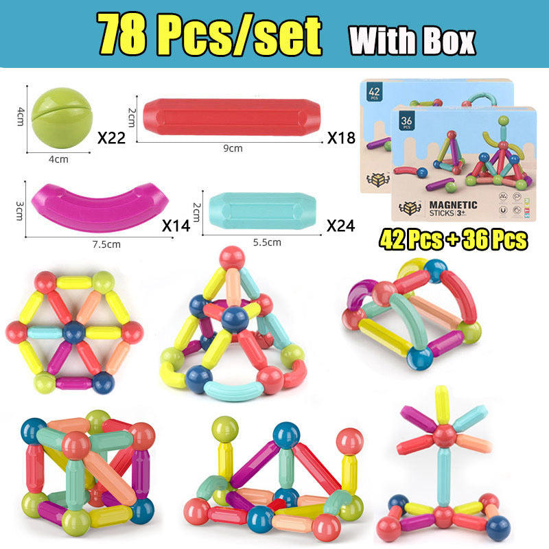 Baby Lane DIY Magnetic Construction Set: Fun Gift for Creative Children