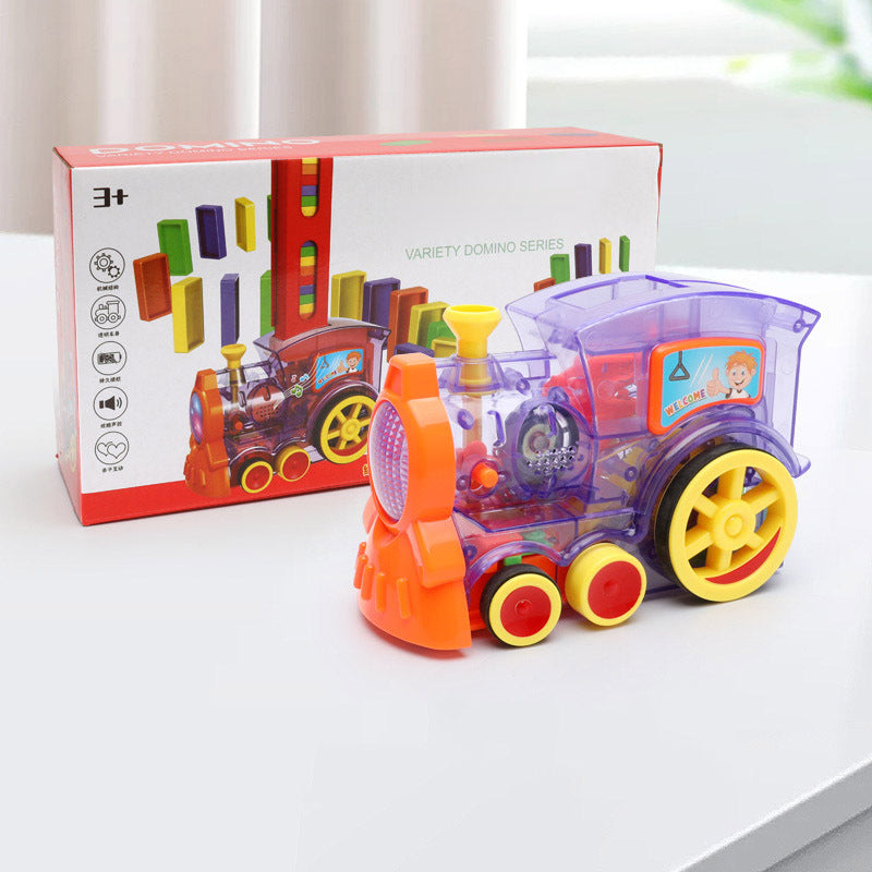 Baby Lane Electric Building Blocks Train Toy: Domino Puzzle Playset