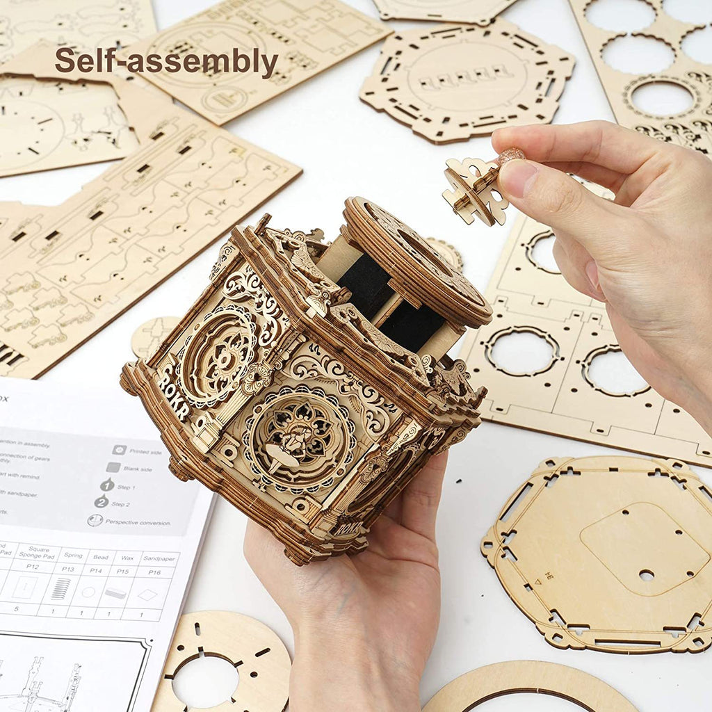 Babylane DIY 3D Wooden Music Box | Robotime Rokr Self-Assembly Project - Secret Garden