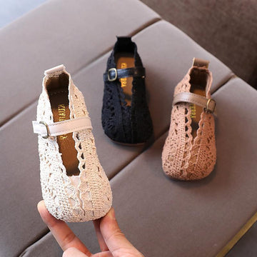 Baby Lane: Adorable Lace Woven Shoes for Girls – Soft Sole Flying Princess Sandals