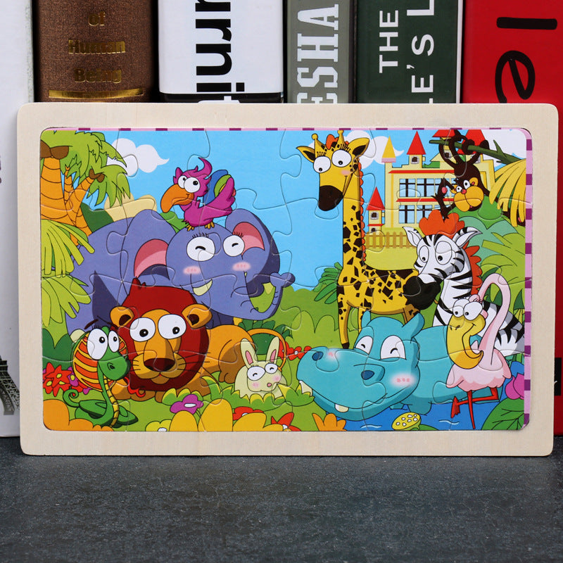 Baby Lane 80 PCS Wooden Animal Puzzle: Engaging Educational Toys for Kids
