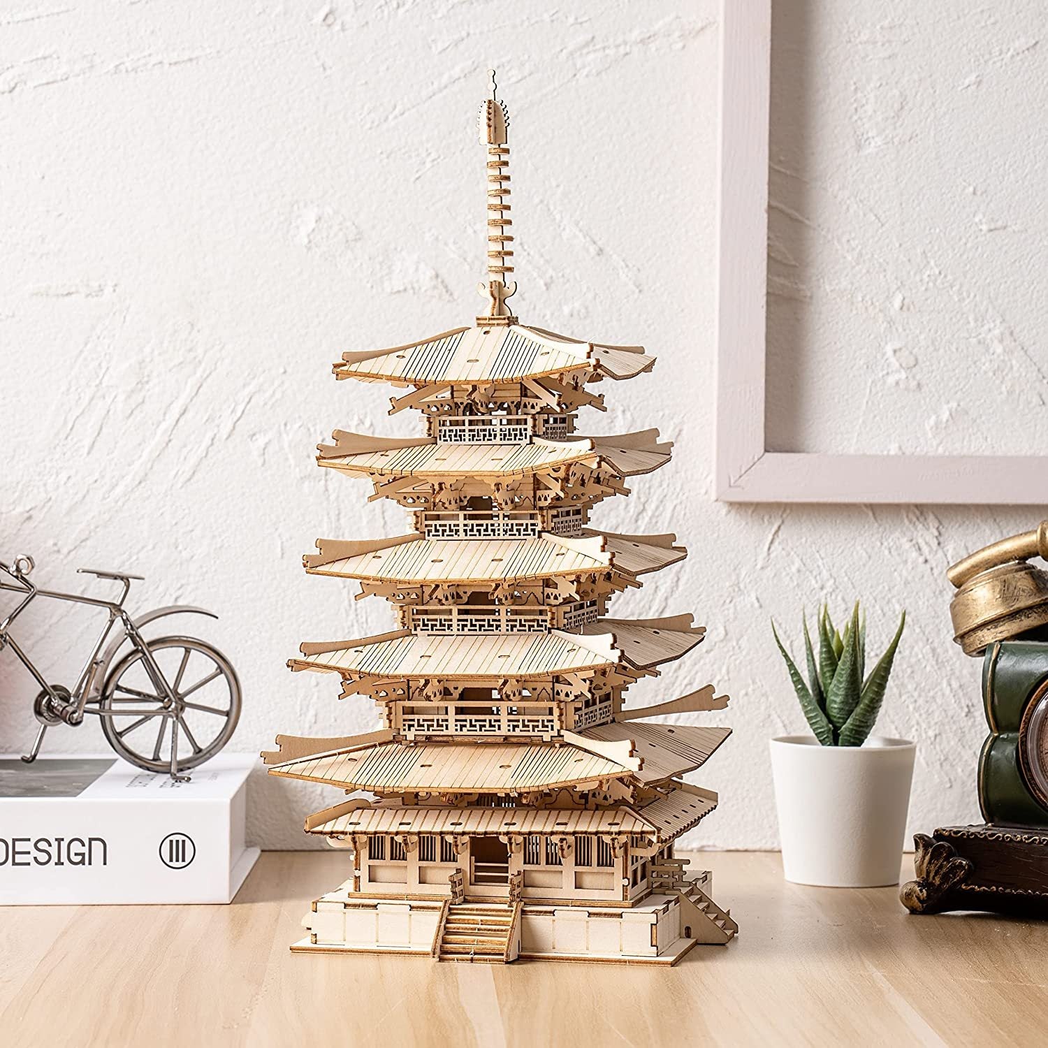 Baby Lane Five-Storied Pagoda Puzzle: 3D Wooden Toy for Children’s Gifts