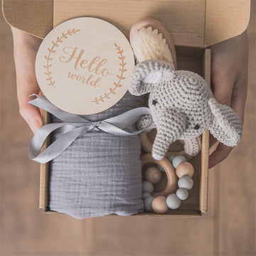 Babylane Baby Gift Box Set: Adorable Bath Towel and Toy Combo