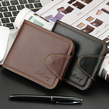 Baby Lane Horizontal Zipper Wallet for Men – Casual Style with Buckle Closure