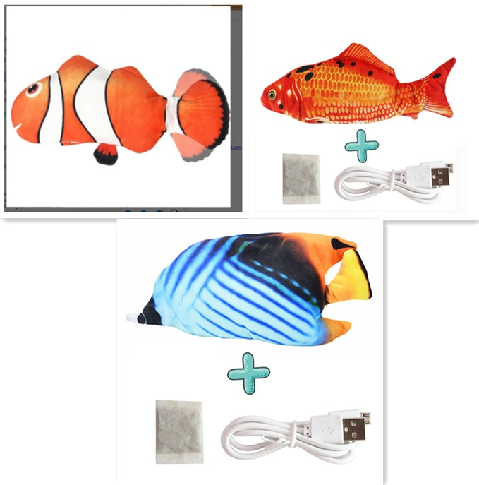 Baby Lane Simulation Fish Toy: Electric Jumping Fun for Cats!