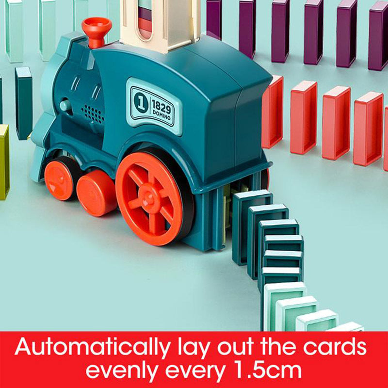 Baby Lane Electric Building Blocks Train Toy: Domino Puzzle Playset