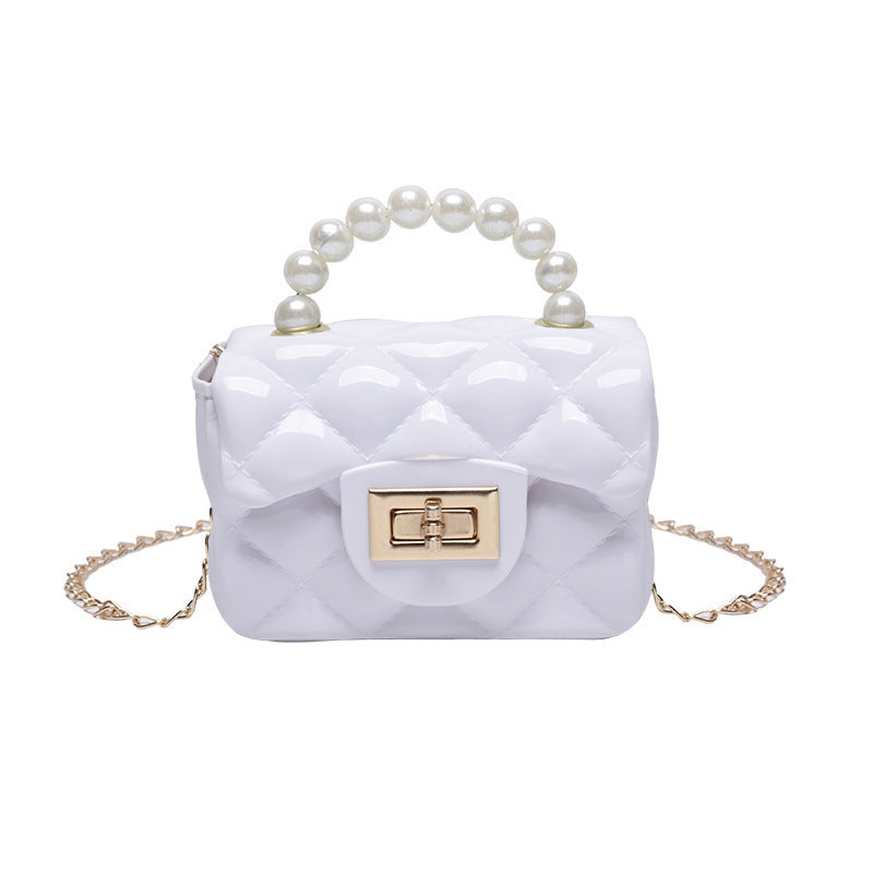 Baby Lane Stylish One-Shoulder Chain Bag – Pearl Hand Design for Children!