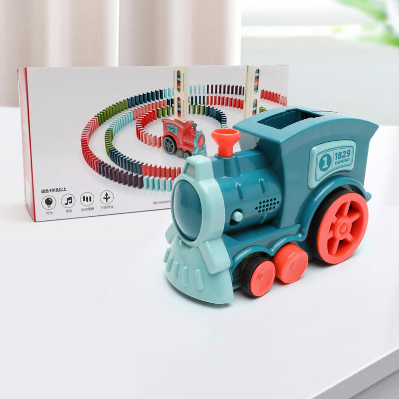Baby Lane Electric Building Blocks Train Toy: Domino Puzzle Playset