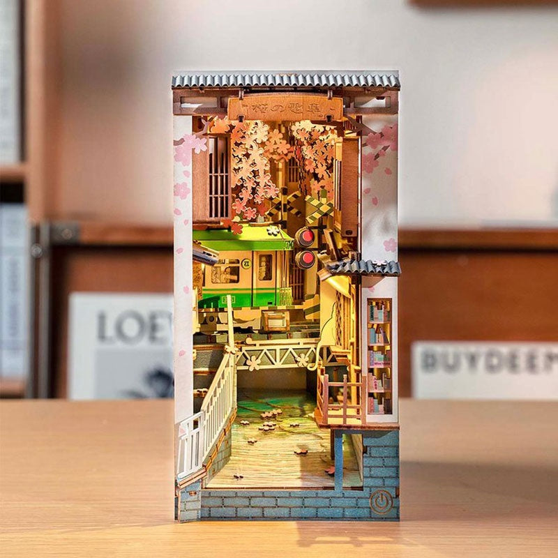 Baby Lane Rolife DIY Book Nook: Wooden Doll House with Shelf Light