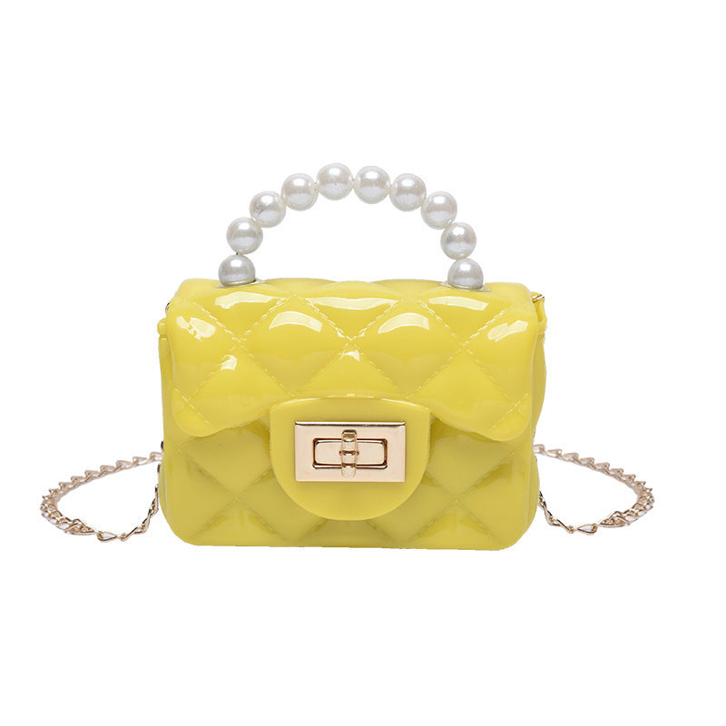 Baby Lane Stylish One-Shoulder Chain Bag – Pearl Hand Design for Children!