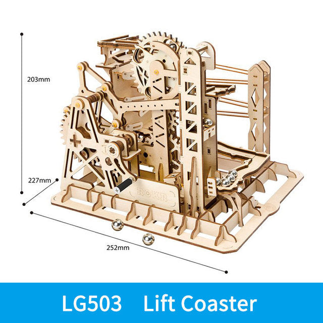 Baby Lane 3D DIY Wooden Roller Coaster: Interactive Puzzle Toy for Kids