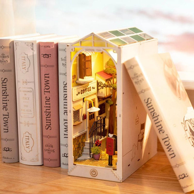 Baby Lane Rolife DIY Book Nook: Wooden Doll House with Shelf Light