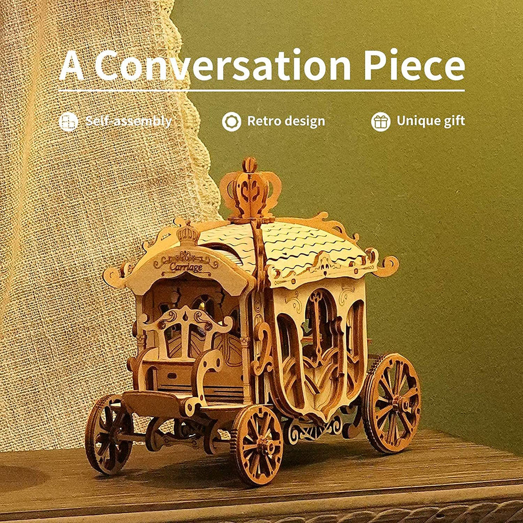 Baby Lane Robotime Vintage Car Model: Fun 3D Wooden Puzzle for Kids