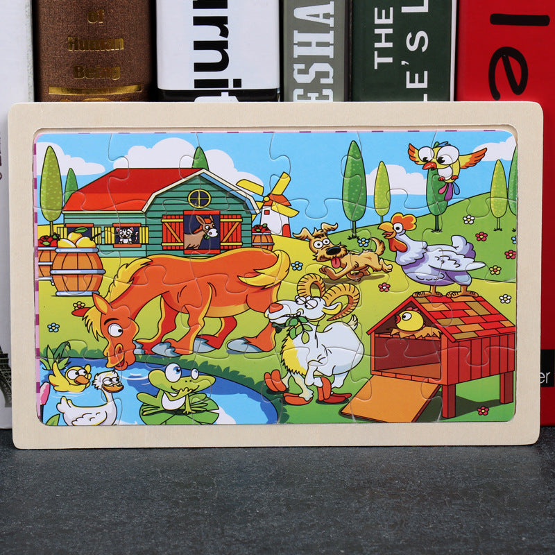 Baby Lane 80 PCS Wooden Animal Puzzle: Engaging Educational Toys for Kids