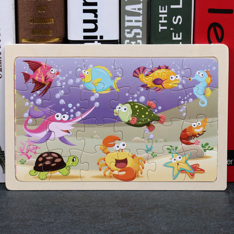 Baby Lane 80 PCS Wooden Animal Puzzle: Engaging Educational Toys for Kids