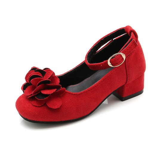 Baby Lane: Dazzling Girls' Princess High Heels in Leather – Ideal for Performances