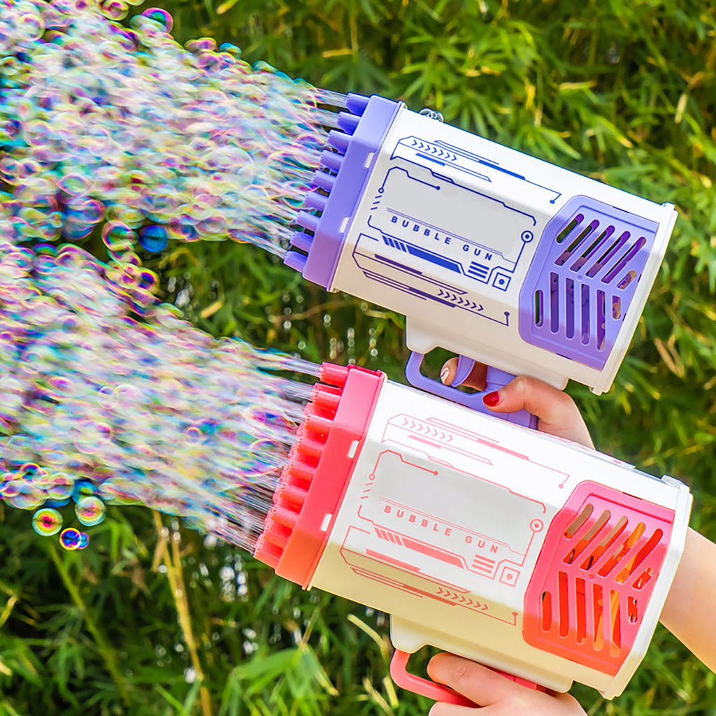 Baby Lane Rocket Bubble Gun: Fun 69 Holes Blower Toy for Kids