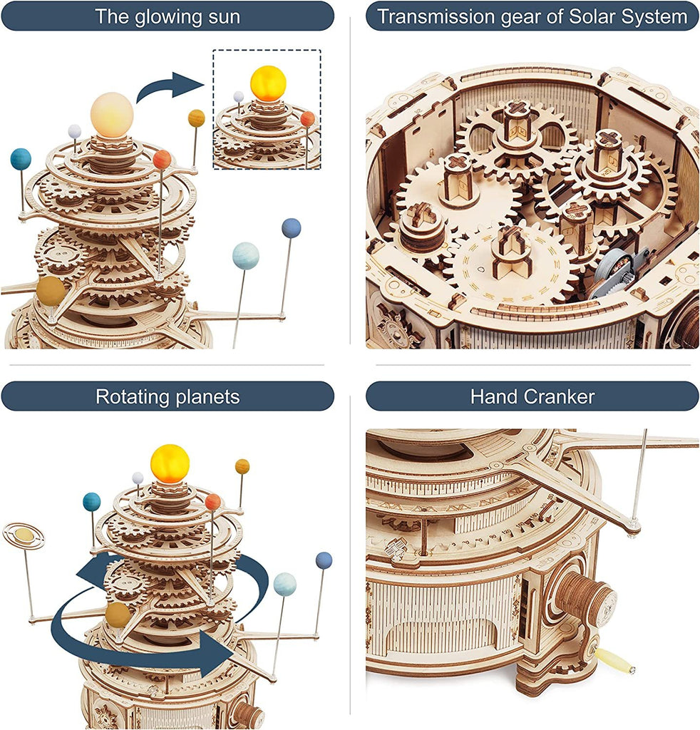 Baby Lane Robotime 316PCS Orrery Model: Creative 3D Puzzle Kit for Boys' Gifts
