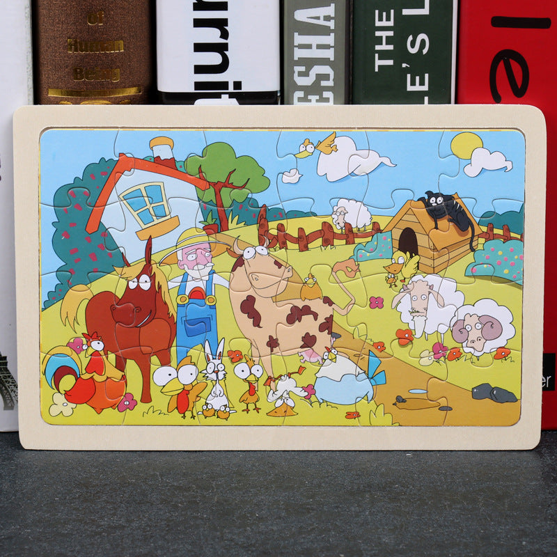 Baby Lane 80 PCS Wooden Animal Puzzle: Engaging Educational Toys for Kids
