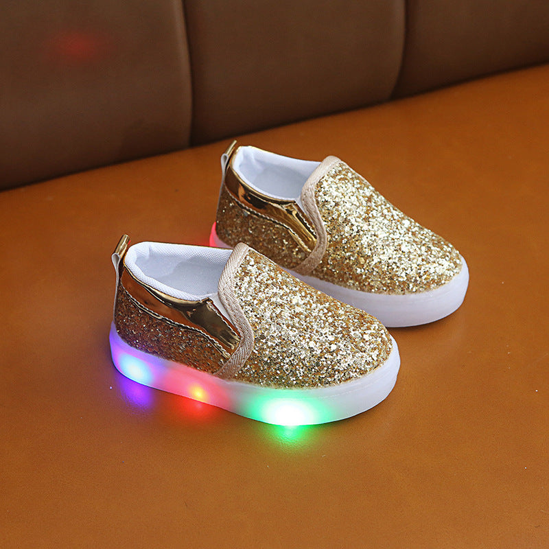 Babylane Girls' Light-Up Sneakers: Sparkling Sequin Fun!